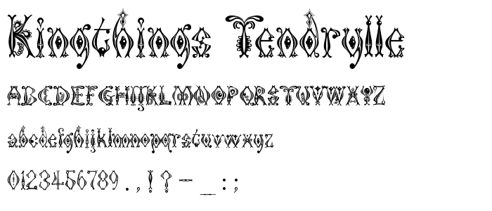 Kingthings Tendrylle font